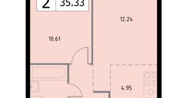 Студия, 35&nbsp;м²