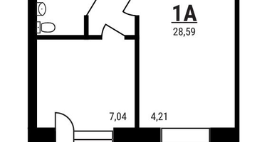 1-к. квартира, 28&nbsp;м²