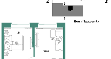 2-к. квартира, 37&nbsp;м²