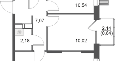2-к. квартира, 51 м²
