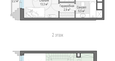 2-к. квартира, 78&nbsp;м²
