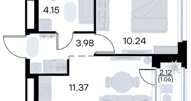 1-к. квартира, 30 м²