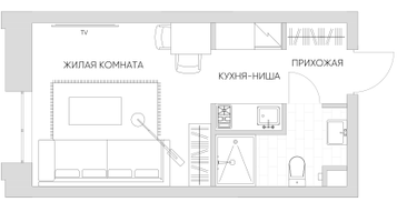 Студия, 24&nbsp;м²