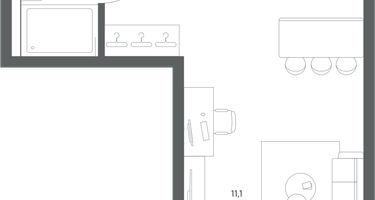 1-к. квартира, 25 м²