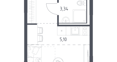 Студия, 22&nbsp;м²