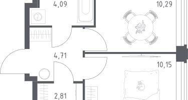 1-к. квартира, 32&nbsp;м²
