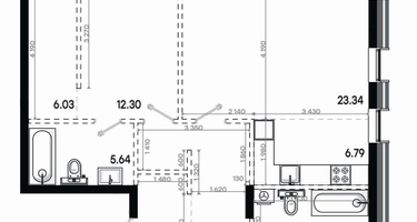 2-к. квартира, 74 м²