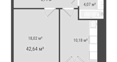 1-к. квартира, 40&nbsp;м²