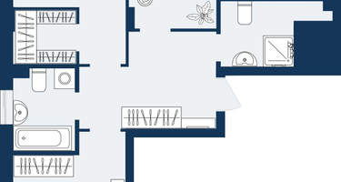 2-к. квартира, 74&nbsp;м²