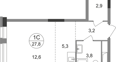 Студия, 27&nbsp;м²