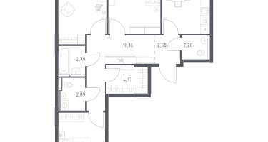 3-к. квартира, 79&nbsp;м²