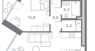 2-к. квартира, 76&nbsp;м²