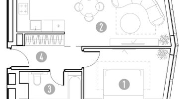 1-к. квартира, 45&nbsp;м²