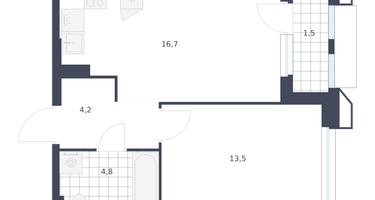 1-к. квартира, 40&nbsp;м²