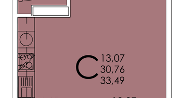 Студия, 33&nbsp;м²