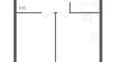 1-к. квартира, 46&nbsp;м²