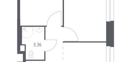 2-к. квартира, 43&nbsp;м²