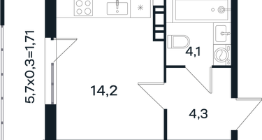 Студия, 24&nbsp;м²