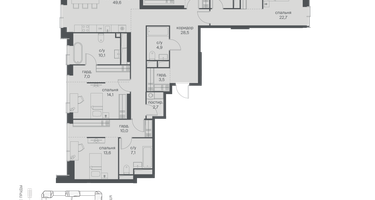 4-к. квартира, 212&nbsp;м²
