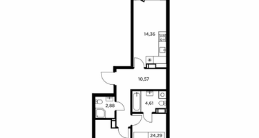 2-к. квартира, 63&nbsp;м²