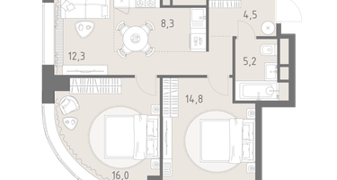 3-к. квартира, 61&nbsp;м²