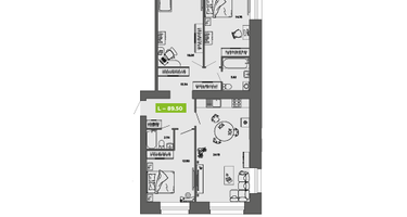 Студия, 89&nbsp;м²