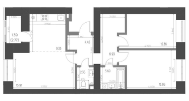 3-к. квартира, 70&nbsp;м²
