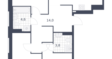 3-к. квартира, 93 м²
