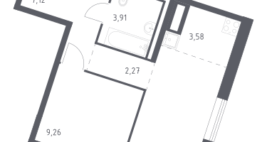 Студия, 38&nbsp;м²