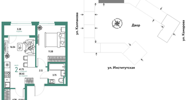 Студия, 41&nbsp;м²