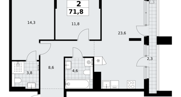 2-к. квартира, 71&nbsp;м²
