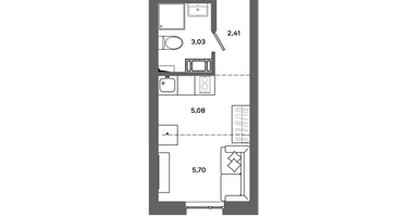 Студия, 16&nbsp;м²