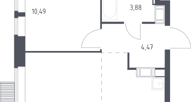 Студия, 36&nbsp;м²