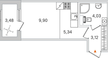 Студия, 24&nbsp;м²
