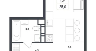 Студия, 25&nbsp;м²