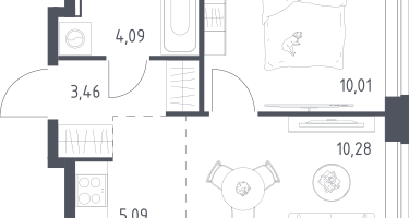 2-к. квартира, 32&nbsp;м²