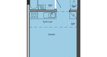 Студия, 24 м²