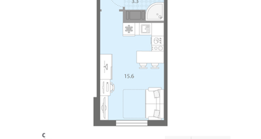 Студия, 21&nbsp;м²