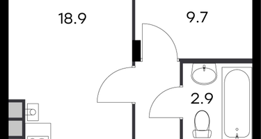1-к. квартира, 36&nbsp;м²