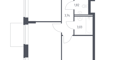 2-к. квартира, 53&nbsp;м²