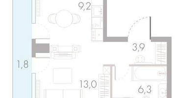 Студия, 35&nbsp;м²