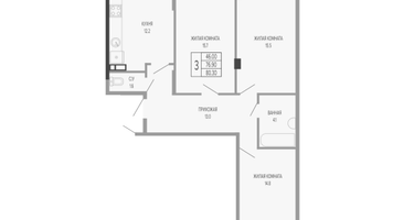 3-к. квартира, 81 м²