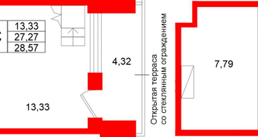 Студия, 27 м²