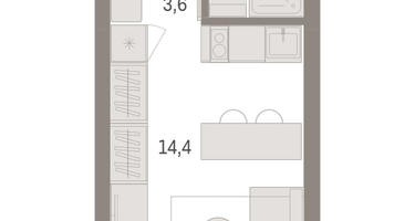 Студия, 24&nbsp;м²