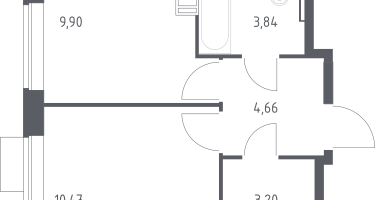 1-к. квартира, 32&nbsp;м²