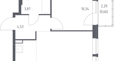 Студия, 37&nbsp;м²