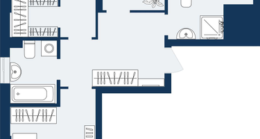 2-к. квартира, 73&nbsp;м²
