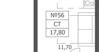 Студия, 17&nbsp;м²