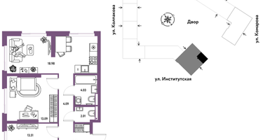 Студия, 63&nbsp;м²