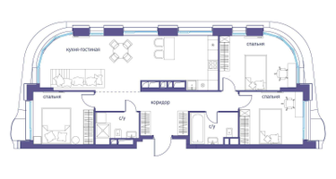 3-к. квартира, 100 м²